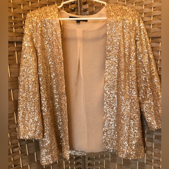 French connection Gold Blazer, size US 4 - Picture 3 of 3